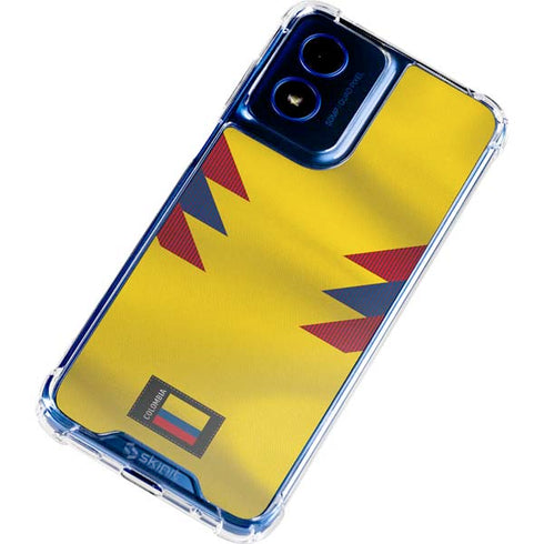 Colombia Soccer Flag Moto G Play 4G (2024) Clear Case
